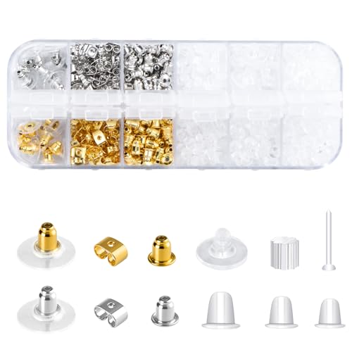 Silikon-Ohrring-Verschlüsse für Ohrstecker/Ohrhänger/schwere Ohrringe, transparente Kunststoff-Ohrringe, 600 Stück, transparent, weich, hypoallergen, Kunststoff, Gummi, Metall, Ersatz Silikon-Ohrring-Verschlüsse für Ohrstecker/Ohrhänger/schwere Ohrringe, transparente Kunststoff-Ohrringe, 600 Stück, transparent, weich, hypoallergen, Kunststoff, Gummi, Metall, Ersatz von DSOMHZ