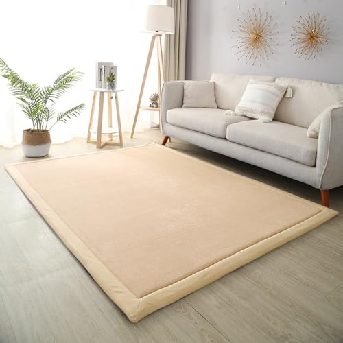 DSSHENGDS Schlafzimmer Wohnzimmerteppich, Jungen Mädchen Weich rutschfest Krabbelmatte für sicheres Spielen und Laufen Lernen Korallensamtteppich 2cm-D- 150 * 250cm von DSSHENGDS