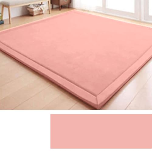 DSSHENGDS Schlafzimmer Wohnzimmerteppich, Jungen Mädchen Weich rutschfest Krabbelmatte für sicheres Spielen und Laufen Lernen Korallensamtteppich2cm-M- 150 * 150cm von DSSHENGDS