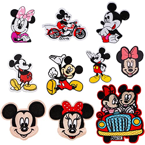 Jacken Patches Micky 10 pcs, Flicken zum Aufbügeln Kinder Micky, Aufbügelflicken Kinder Micky, Aufnäher Bügelflicken Micky, Bügelbild Micky, für Dekorativer Patches, Kleidung Reparatur von DSTLWBCS