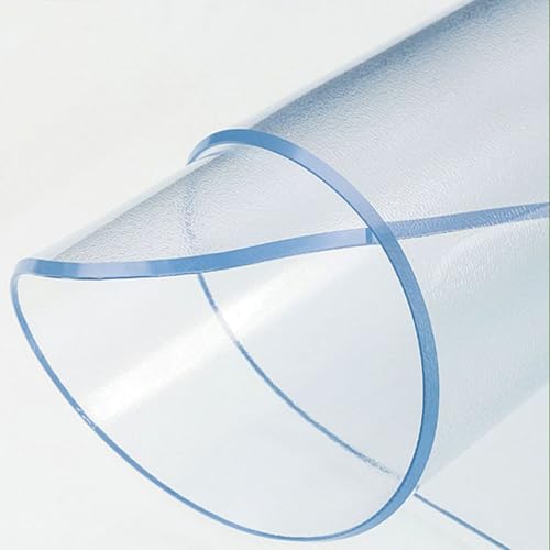 Tischfolie Eckig Gefrostet Tischschutz Transparent Folie PVC Tischdecke Abwaschbar Verschleißfest Hitzebeständig wasserdichte Tisch-Schutzfolie Wunschmaß Fettdicht Tischmatte (2mm,100x250cm) von DSWZLQDXB