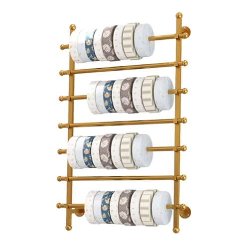 An der Wand montierter Bandpräsentationsständer, Schalhalter, multifunktionaler Geschenkpapier-Organizer, Hängeleiste, Einzelhandelsgeschäfte, Krawatten-, Schal- und Gürtelhandtuchhalter, Metallregal von DSeenLeap