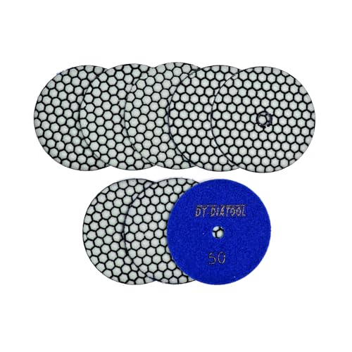 DT-DIATOOL Diamant-Polierpads, 10,2 cm, für Granit, Marmor, Quarz, Stein, Arbeitsplatte, Fliesen, 8 Stück, Körnung 50 DT-DIATOOL Diamant-Polierpads, 10,2 cm, für Granit, Marmor, Quarz, Stein, Arbeitsplatte, Fliesen, 8 Stück, Körnung 50 von DT-DIATOOL