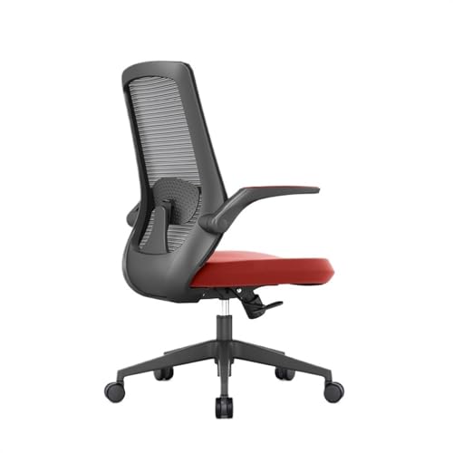 DTACBNEUZ Bürostuhl Bürostuhl, bequemer Netzstoff, hohe Rückenlehne, Computerstuhl, Heim-/Arbeitszimmer, Drehsitz, verstellbare Armlehnen und ergonomisches Design Bequemer Computerstuhl(Orange) von DTACBNEUZ