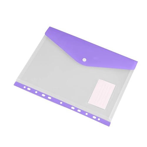 DTACBNEUZ Ordner Mehrzweck-transparente Dokumentenaufbewahrung, gefrostete Tasche, Aktentasche, Papierbeutel, Ordner for Büro und Zuhause für die tägliche Ablage und Organisation(Purple) von DTACBNEUZ