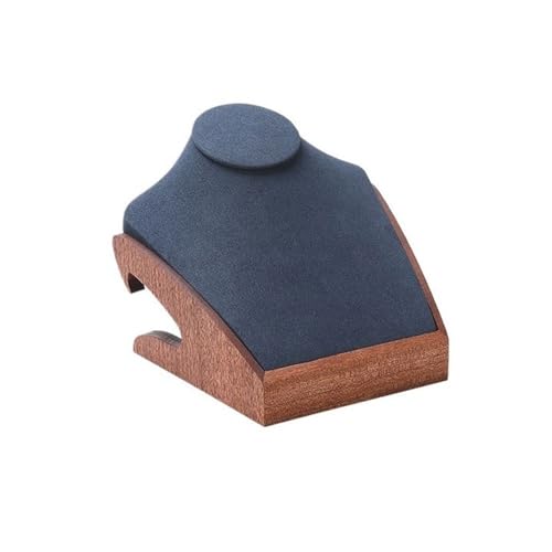 DTACBNEUZ Schmuck-Hänge-Organizer Halskettenständer aus Holz, Anhänger, Schmuckständer, Theke, Schmuckständer, Requisiten, Holzsockel Schmuck-Display-Halter(Blue) von DTACBNEUZ