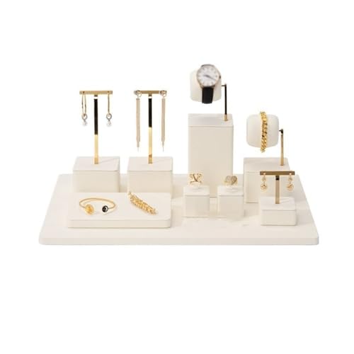 DTACBNEUZ Schmuck-Hänge-Organizer Mode Licht Luxus Schmuck Uhr Display Requisiten Schmuck Ring Ohrringe Anhänger Halskette Display Stand Schmuck-Display-Halter von DTACBNEUZ