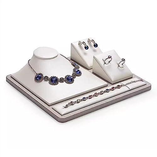 DTACBNEUZ Schmuck-Hänge-Organizer Schmuck-Display-Halter-Set, Halsketten-Display-Ständer, Ring-Ohrring-Tablett-Staffeleien for Schmuck-Organizer, Sammeln, Shows Schmuck-Display-Halter von DTACBNEUZ