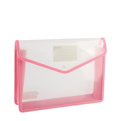 Ordner Tragbare Aktentasche im A4-Format, Aktentasche, Handtasche, Datei-Organizer, Ordner, Papierdokument-Aufbewahrungstasche, große Büro-Organizer für die tägliche Ablage und Organisation(Pink) von DTACBNEUZ