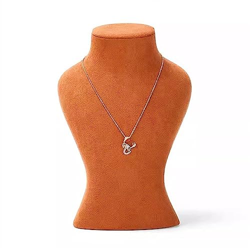 Schmuck-Hänge-Organizer Orange Halskette Anhänger Kette Schmuck Büste Display Halter Ständer Mannequin Büste Home Organisation Schmuck Organizer for Mädchen Frauen Schmuck-Display-Halter(Mittel) von DTACBNEUZ