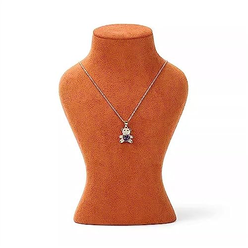 Schmuck-Hänge-Organizer Orange Halskette Anhänger Kette Schmuck Büste Display Halter Ständer Mannequin Büste Home Organisation Schmuck Organizer for Mädchen Frauen Schmuck-Display-Halter(Klein) von DTACBNEUZ