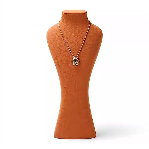 Schmuck-Hänge-Organizer Orange Halskette Anhänger Kette Schmuck Büste Display Halter Ständer Mannequin Büste Home Organisation Schmuck Organizer for Mädchen Frauen Schmuck-Display-Halter(XL) von DTACBNEUZ