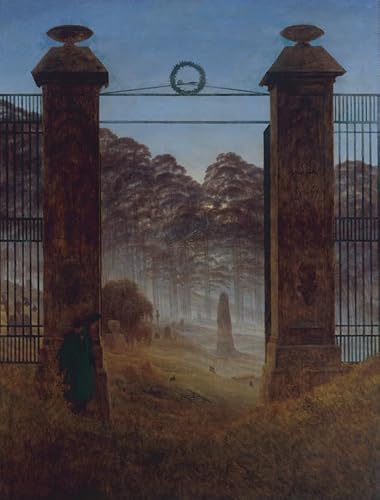 Malen nach Zahlen Kits DIY Ölgemälde Der Friedhofseingang Caspar David Friedrich Malen nach Zahlen Zeichnung auf Leinwand Kunst Dekor Geschenke von DTAUPREB