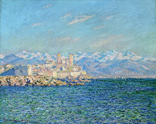 DTAUPREB Malen nach Zahlen für Erwachsene DIY Ölgemälde-Kits Burg am Meer Claude Monet Malen nach Zahlen Zeichnen auf Leinwand Gemalte Kunst Wohnkultur Geschenke von DTAUPREB