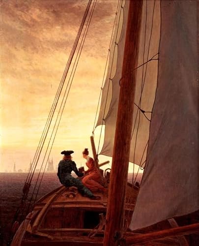 Malen-nach-Zahlen-Set Caspar David Friedrich auf einem Segelschiff DIY-Ölgemälde digitales Malen-nach-Zahlen-Set auf Leinwand Dekoration Geschenk von DTAUPREB