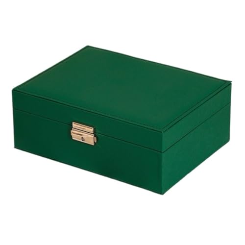 Aufbewahrungsbox Einfache Leichte Luxus-Schmuckschatulle Aus Massivholz, Abschließbar, Verpackung, Lederbox, Uhrenabzeichen, Schmuckaufbewahrung, Schmuckschatulle Display-Aufbewahrungsbox(Green) von DTQBYOY