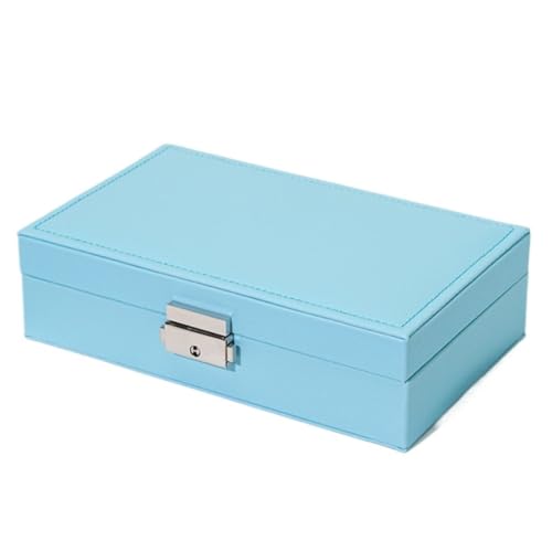 Aufbewahrungsbox Schmuck-Aufbewahrungsbox, Tragbare Schmuckschatulle, Schmuck-Aufbewahrungsbox, Multifunktionale Aufbewahrungsbox For Ohrringe, Ringe Und Halsketten Display-Aufbewahrungsbox(Blue) von DTQBYOY