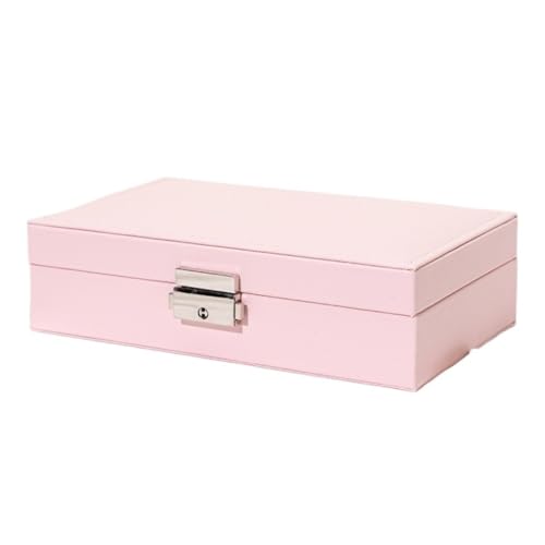 Aufbewahrungsbox Schmuck-Aufbewahrungsbox, Tragbare Schmuckschatulle, Schmuck-Aufbewahrungsbox, Multifunktionale Aufbewahrungsbox For Ohrringe, Ringe Und Halsketten Display-Aufbewahrungsbox(Pink) von DTQBYOY