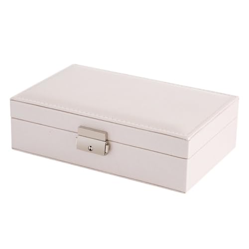 Aufbewahrungsbox Schmuck-Aufbewahrungsbox, Tragbare Schmuckschatulle, Schmuck-Aufbewahrungsbox, Multifunktionale Aufbewahrungsbox For Ohrringe, Ringe Und Halsketten Display-Aufbewahrungsbox(White) von DTQBYOY