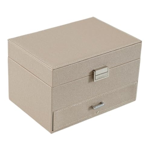 Aufbewahrungsbox Tragbare Schmuckschatulle Im Europäischen Stil, Schmuckschatulle Mit Freizeitschublade, Multifunktionale Schmuckschatulle, Schmuckaufbewahrungsbox Display-Aufbewahrungsbox(White) von DTQBYOY