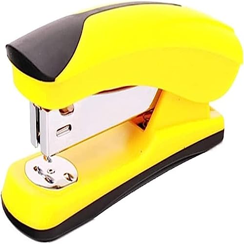 Bürohefter Heftgerät, tragbares Büro-Schreibtischheftgerät, 20 Blatt Kapazität, hält Staples Home Learning Desktop-Heftgerät, tragbar Briefpapierserie(Yellow) von DTQBYOY