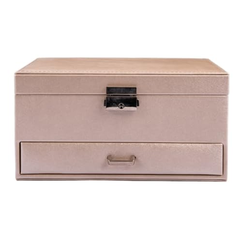 DTQBYOY Aufbewahrungsbox Elegante Multifunktionale Schmuckschatulle Im Schubladenstil Tragbare Schmuckaufbewahrungsbox Im Europäischen Prinzessinnenstil Display-Aufbewahrungsbox(Brown) von DTQBYOY