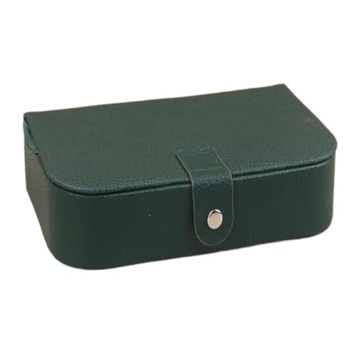 DTQBYOY Aufbewahrungsbox High-End-Retro-Kieselstein-tragbare Schmuckschatulle mit großem Fassungsvermögen for Ohrringe, Ohrringe, Ringe, Schmuckaufbewahrungsbox Display-Aufbewahrungsbox(Green) von DTQBYOY