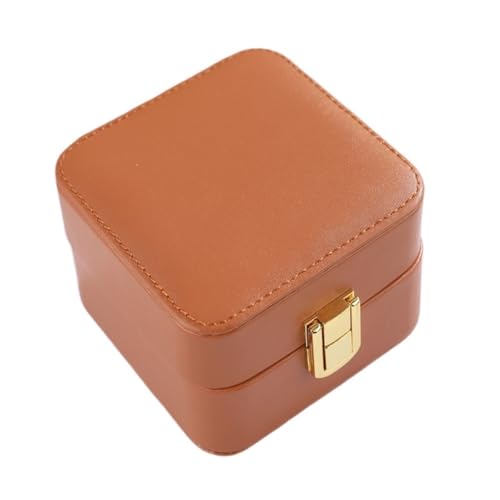 DTQBYOY Aufbewahrungsbox Leder Quadratisch Tragbare Kleine Schmuckschatulle High-end Einfache Leder Schmuckschatulle Halskette Ohrringe Schmuck Aufbewahrungsbox Display-Aufbewahrungsbox von DTQBYOY