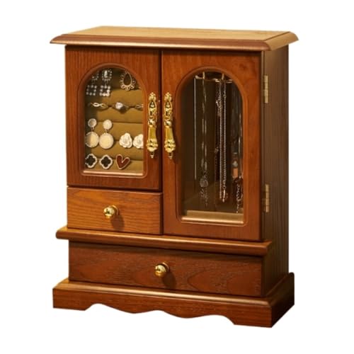 DTQBYOY Aufbewahrungsbox Vintage Schmuckschatulle Aufbewahrungsbox Neue Hochzeitsgeschenk Schmuckschatulle Halskette Ohrringe Hand Schmuck Aufbewahrungsschrank Display-Aufbewahrungsbox von DTQBYOY