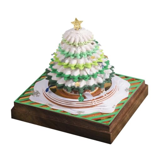 1 x 3D-Haftnotizen, Handreißen, Haftnotizen, Papierschnitzerei, Studenten, Ornamente, Weihnachtsgeschenke, Notizen, Schule, Lernen, N6L7 Baum von DTREELS