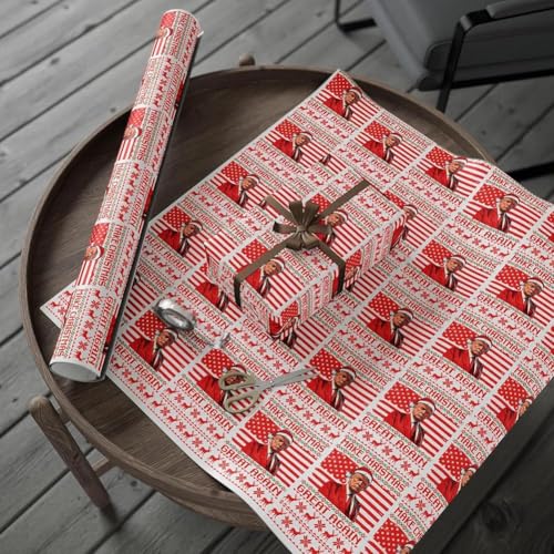 DTREELS Weihnachtsgeschenkpapierrolle, Tru*p Geschenkpapier 45 Präsident f Geschenk 47 Weihnachtsmann Papier, Tru*p, Wrapping von DTREELS