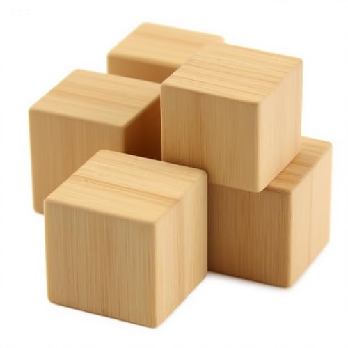 DTmasao 100 Stück unlackierte Holzblöcke zum Basteln, einfache Holzblöcke für Babyparty, kleine Blanko-Holzblöcke, Stiel, Gebäude, Birkenholzwürfel zum Basteln, 100 Stück DTmasao 100 Stück unlackierte Holzblöcke zum Basteln, einfache Holzblöcke für Babyparty, kleine Blanko-Holzblöcke, Stiel, Gebäude, Birkenholzwürfel zum Basteln, 100 Stück von DTmasao