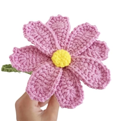 DUANGYMM Häkelblume, Gestrickte Blumen, Mehrfarbige Blume for Heimdekoration, Baumwollgarn, gehäkelte Blumen, waschbar, handgefertigt, Strickblumen, Hochzeitsdekoration(B) von DUANGYMM