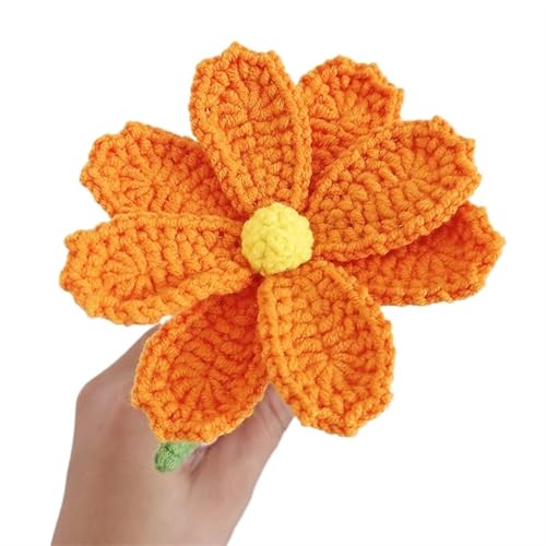 DUANGYMM Häkelblume, Gestrickte Blumen, Mehrfarbige Blume for Heimdekoration, Baumwollgarn, gehäkelte Blumen, waschbar, handgefertigt, Strickblumen, Hochzeitsdekoration(I) von DUANGYMM