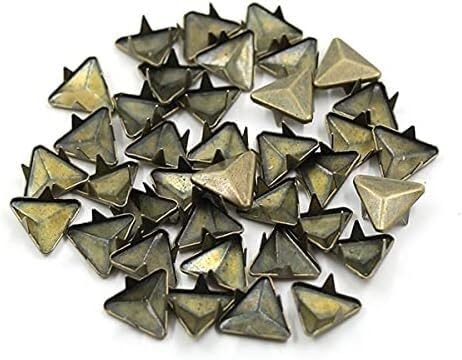 DUANGYMM Ledernieten, 100 stücke 12/16MM DREI Klaue Metall Nieten Nieten for Leder Zubehör Bunte DIY Taschen Schuhe(Bronze,12mm 100Pcs) von DUANGYMM