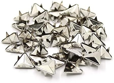 DUANGYMM Ledernieten, 100 stücke 12/16MM DREI Klaue Metall Nieten Nieten for Leder Zubehör Bunte DIY Taschen Schuhe(Sliver,12mm 100Pcs) von DUANGYMM