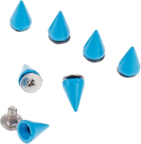 DUANGYMM Ledernieten, 20 Pcs Metall Schrauben Nieten Handtasche Gürtel Schuhe Leder Schnallen Handwerk DIY Handgemachte Nieten Stud Spikes(Blue) von DUANGYMM