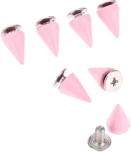 DUANGYMM Ledernieten, 20 Pcs Metall Schrauben Nieten Handtasche Gürtel Schuhe Leder Schnallen Handwerk DIY Handgemachte Nieten Stud Spikes(Pink) von DUANGYMM