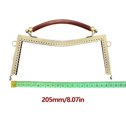 DUANSIYU Taschenrahmen 1 Stück 20,5 cm konkaver glatter Metallverschluss DIY handgemachter Kupplungsrahmen for Taschen DIY Geldbörse Zubehör TaschenbüGel(Bronze) von DUANSIYU