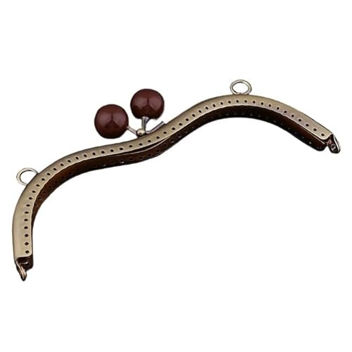 DUANSIYU Taschenrahmen Metallrahmen, Kussverschluss, Schlossbogen for Nähen von Handtaschen, Geldbörsen, Münztüten, 19 cm TaschenbüGel(Brown) von DUANSIYU