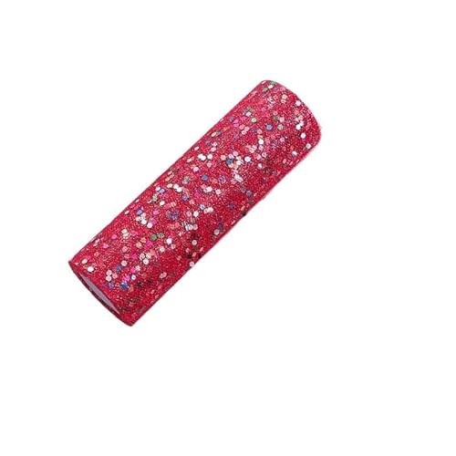 DUANSIYU TüLl Bunte Glitter Pailletten Tüll Rolle 10 Yards 15cm Hochzeit Deco DIY Handwerk Geburtstag Party Supplies TüLl Meterware(Red) von DUANSIYU