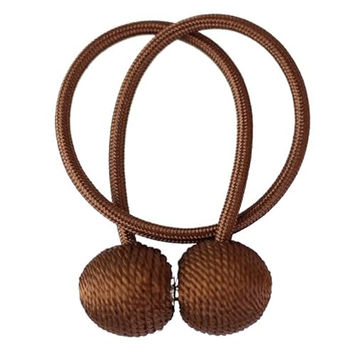 DUANSIYU Vorhang Raffhalter 1Pcs Magnetische Perle Ball Vorhang Raffhalter Accesorios Vorhang Cilp Zubehör Vorhang Halter Schnalle Seil Gardinenhalter(Brown) von DUANSIYU