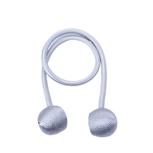 DUANSIYU Vorhang Raffhalter Magnetische Ball Vorhang Raffhalter Krawatte Seil Zubehör Stangen Accessoires Rücken Holdbacks Schnalle Clips Haken Halter Home Decor Gardinenhalter(Gray,2pcs) von DUANSIYU