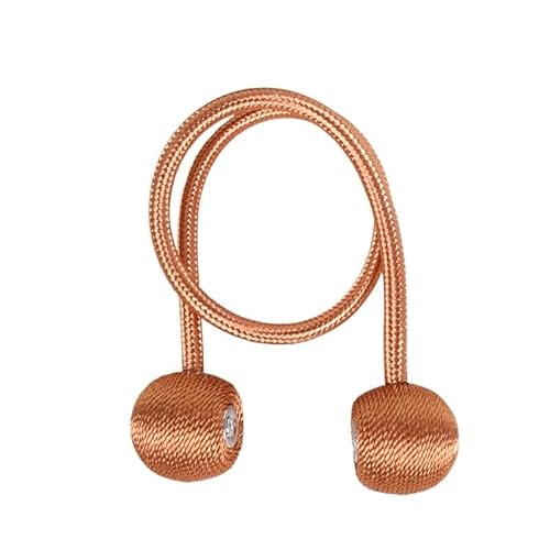 DUANSIYU Vorhang Raffhalter Magnetische Ball Vorhang Raffhalter Krawatte Seil Zubehör Stangen Accessoires Rücken Holdbacks Schnalle Clips Haken Halter Home Decor Gardinenhalter(Khaki,1pcs) von DUANSIYU