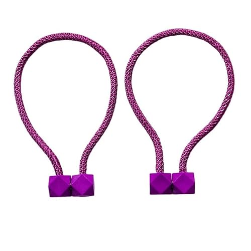 DUANSIYU Vorhang Raffhalter Magnetische Vorhangbinder, Seilhalterungen, Schnallenclips, Zubehörstangen, Accessoires, Hakenhalter, Wohndekoration, Bindeseil Gardinenhalter(Purple,1PC) von DUANSIYU