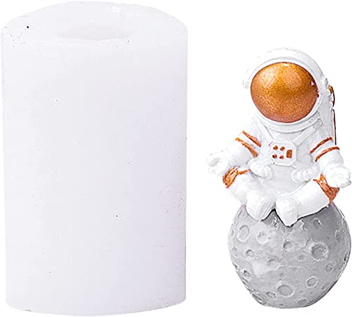 DUBENS 3D Astronaut Harz Silikonform, DIY Epoxidharz Gießform für Kerzen Seifenherstellung, Wachs, Harz Gießen, Fondant Schokolade Dessert, Kuchen Dekorieren Werkzeug (A) von DUBENS