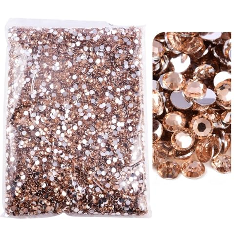 Bulk Flatback Strasssteine, Kristall Hotfix, 10000 Stück Flatback-Strasssteine ​​aus Kunstharz mit silberner Unterseite, nicht Hotfix-Strasssteine ​​im großen Paket, Glitzerkristalle und Strass(Champa von DUBTEDHOU