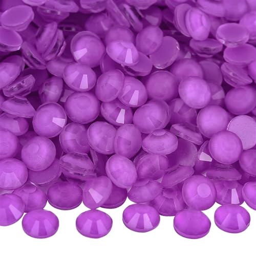 Bulk Flatback Strasssteine, Kristall Hotfix, 1440 Stück Hotfix-Strasssteine, Nicht-Hotfix-Strasssteine, Glitzer-Strasssteine, Kristall-Strass-Diamant-Nagel-Charms, Nagelkunst-Dekorationen(New Amethyst von DUBTEDHOU