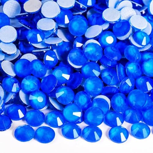 Bulk Flatback Strasssteine, Kristall Hotfix, 1440 stücke Glitter Neon Hot Fix Strass Strass Diamant DIY Nähzubehör Kristalle Diamantes(Blue,SS10) von DUBTEDHOU