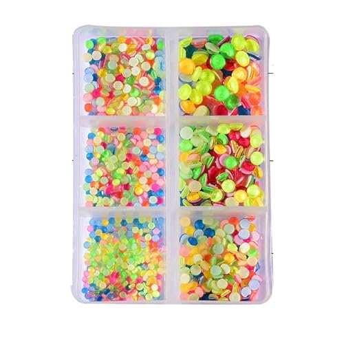 Bulk Flatback Strasssteine, Kristall Hotfix, 1440 stücke Glitter Neon Hot Fix Strass Strass Diamant DIY Nähzubehör Kristalle Diamantes(Mix Color box,SS12) von DUBTEDHOU